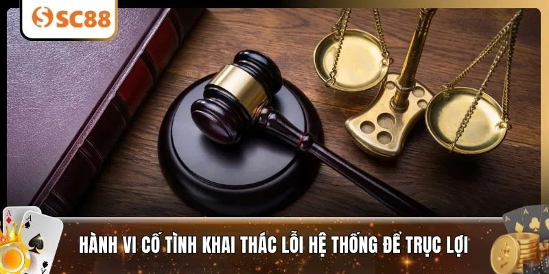 Hành vi cố tình khai thác lỗi hệ thống để trục lợi 